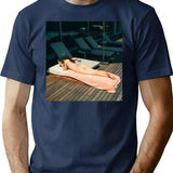 Kendall Sleep T-Shirt - Retro Graphic Tee for Men & Women - Navy