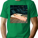 Kendall Sleep T-Shirt - Retro Graphic Tee for Men & Women - Green