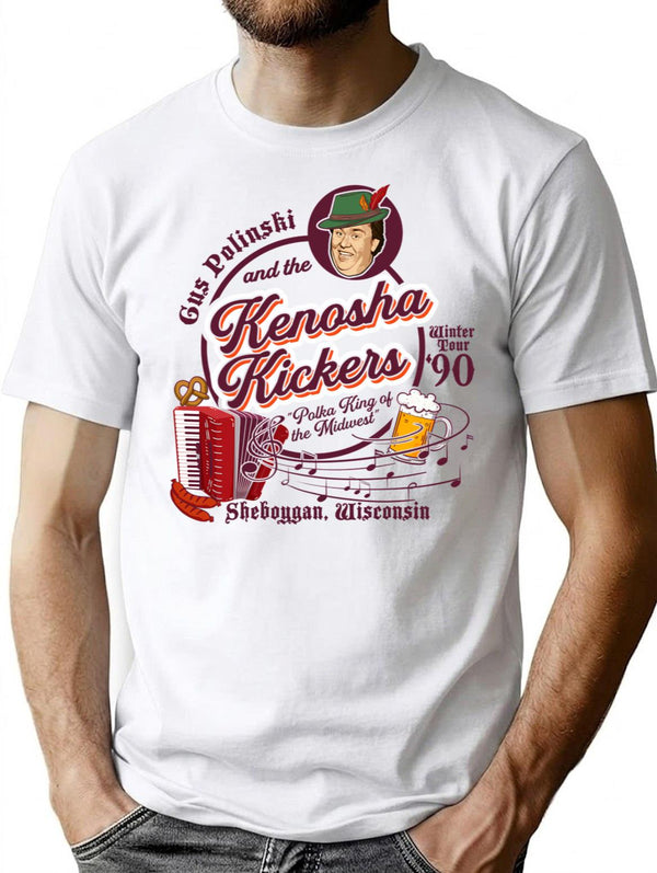 Kenosha Kickers The Polka King Of The Midwest T-Shirt for Men & Women, T-Shirts Graphic Tee - White