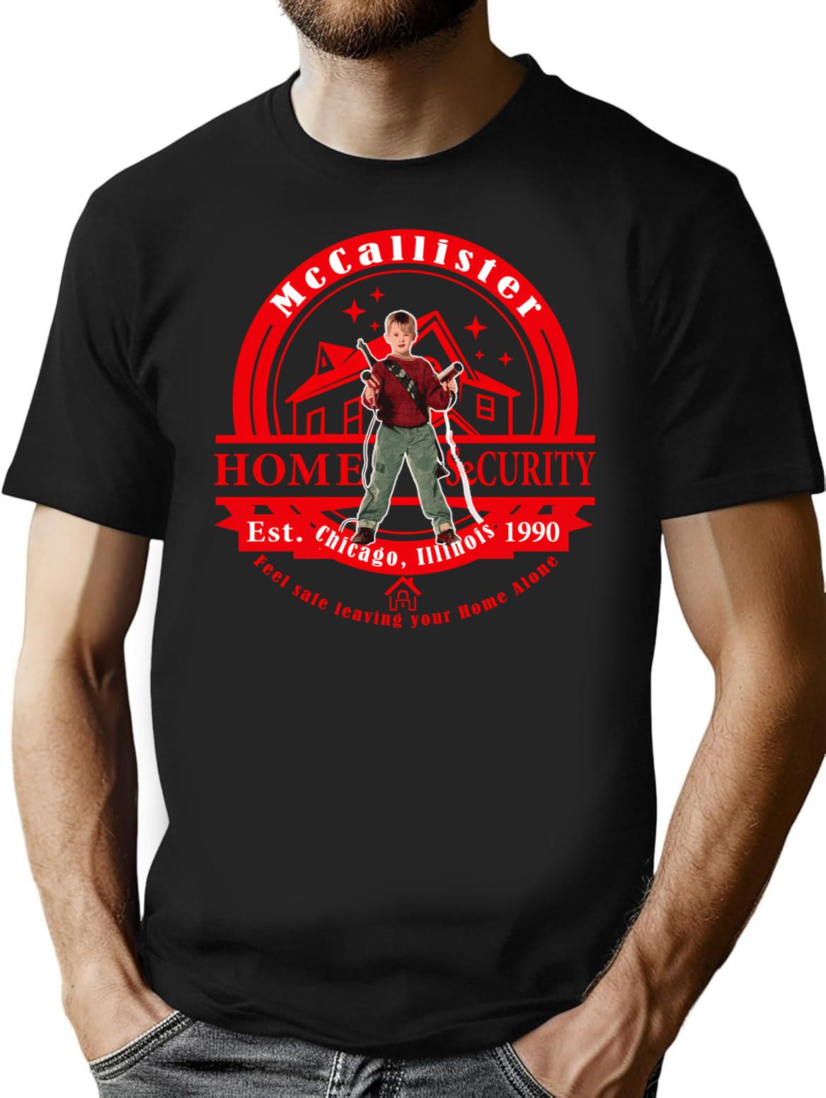 Kevin Home Security Lts T-Shirt for Men & Women, T-Shirts Graphic Tee - Black