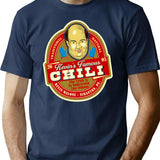 Kevin Malone Chili Label T-Shirt for Men & Women, T-Shirts Graphic Tee - Navy