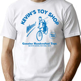 Kevin's Toy Shop T-Shirt - Retro Graphic Tee for Men & Women - White