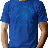 Kevin's Toy Shop T-Shirt - Retro Graphic Tee for Men & Women - Blue