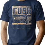 Kick Skeleaton T-Shirt - Retro Graphic Tee for Men & Women - Navy