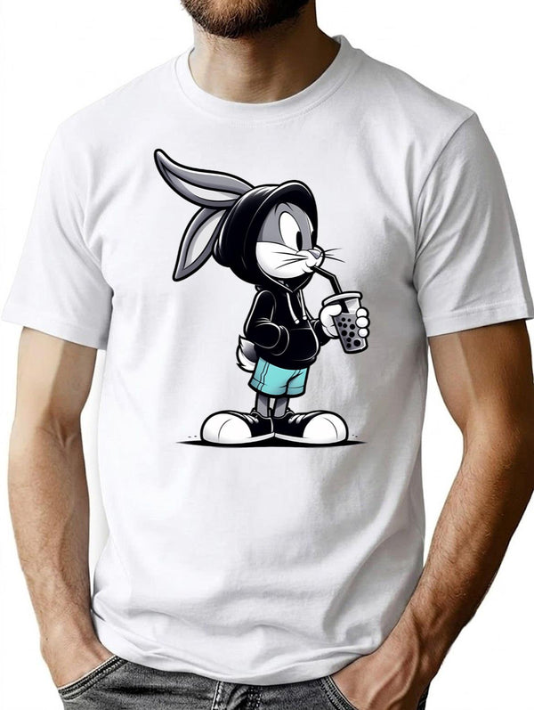 Kid Bugsbunny T-Shirt - Retro Graphic Tee for Men & Women - White