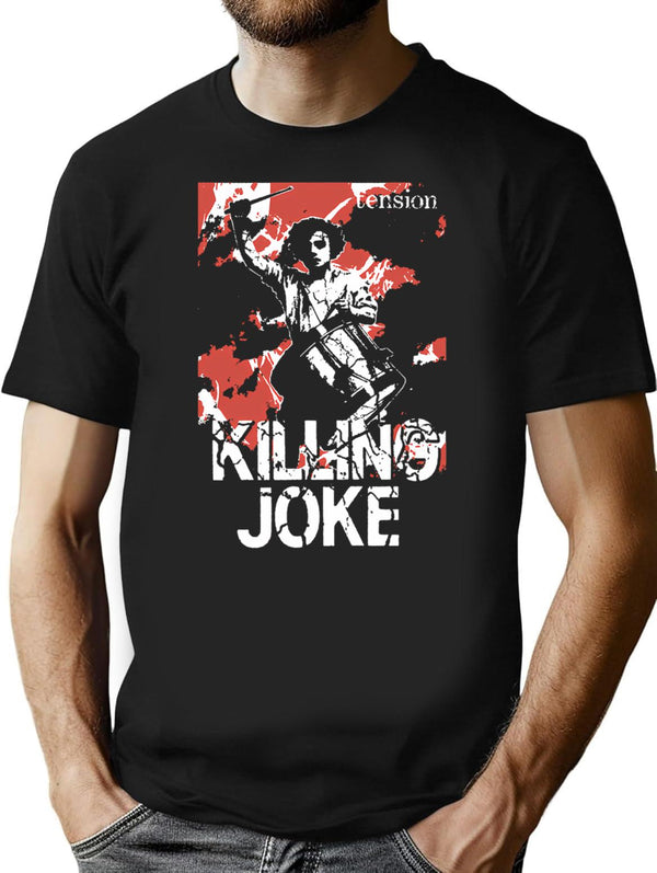 Killing Joke Tension Horror Movie Band Rock Golden The Great Tour New Wave Funny T-Shirt for Men & Women, T-Shirts Graphic Tee - Black