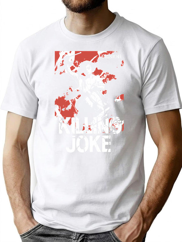 Killing Joke Tension Horror Movie Band Rock Golden The Great Tour New Wave Funny T-Shirt for Men & Women, T-Shirts Graphic Tee - White
