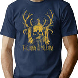 King In Yellow Horned Skull T-Shirt for Men & Women, T-Shirts Graphic Tee - Navy