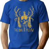King In Yellow Horned Skull T-Shirt for Men & Women, T-Shirts Graphic Tee - Blue