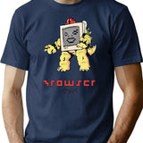 King Of Computers... Browser T-Shirt - Retro Graphic Tee for Men & Women - Navy
