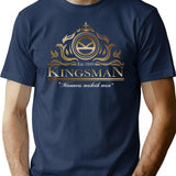 Kingsman Emblem T-Shirt for Men & Women, T-Shirts Graphic Tee - Navy