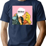 Kiss 404 Error Page Not Found T-Shirt for Men & Women, T-Shirts Graphic Tee - Navy
