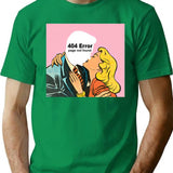 Kiss 404 Error Page Not Found T-Shirt for Men & Women, T-Shirts Graphic Tee - Green