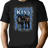 Kiss (Electrifying Design) Bootleg Graphic T-Shirt - Black