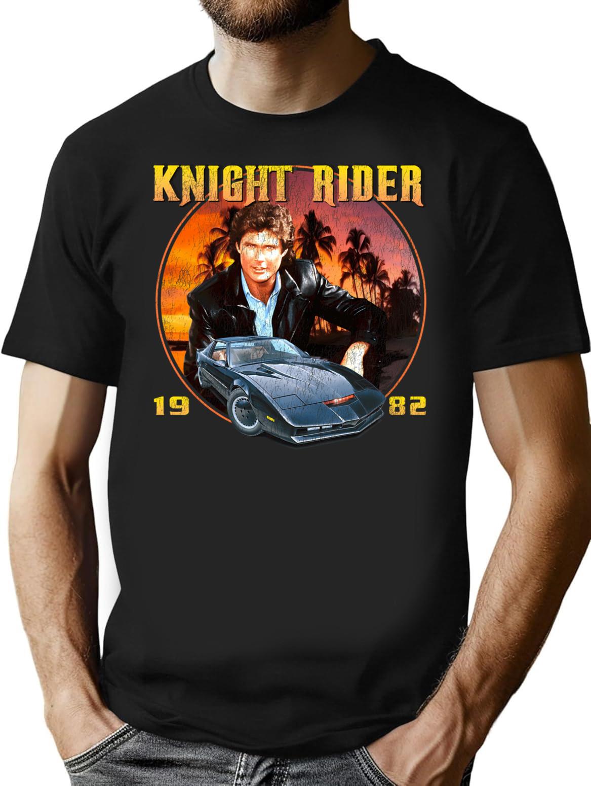 Knight Industries Kitt Worn T-Shirt for Men & Women, T-Shirts Graphic Tee - Black