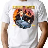 Knight Industries Kitt Worn T-Shirt for Men & Women, T-Shirts Graphic Tee - White