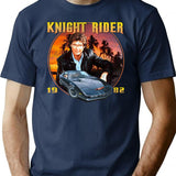 Knight Industries Kitt Worn T-Shirt for Men & Women, T-Shirts Graphic Tee - Navy