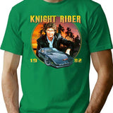 Knight Industries Kitt Worn T-Shirt for Men & Women, T-Shirts Graphic Tee - Green