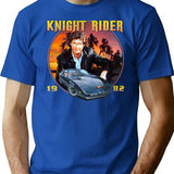 Knight Industries Kitt Worn T-Shirt for Men & Women, T-Shirts Graphic Tee - Blue