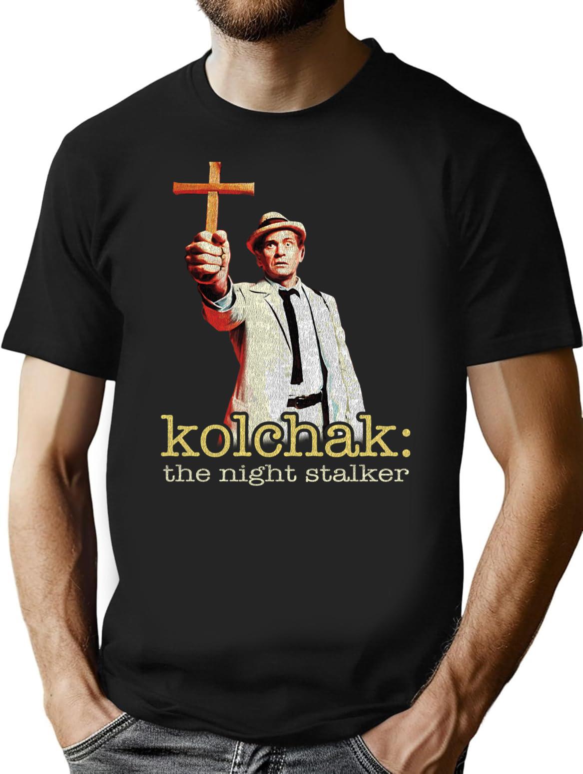 Kolchak The Night Stalker Worn T-Shirt for Men & Women, T-Shirts Graphic Tee - Black