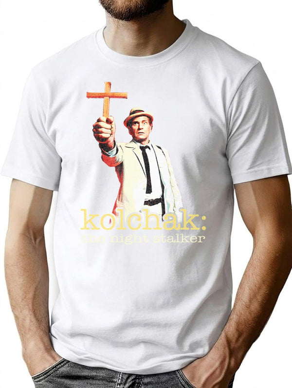 Kolchak The Night Stalker Worn T-Shirt for Men & Women, T-Shirts Graphic Tee - White
