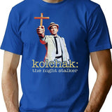 Kolchak The Night Stalker Worn T-Shirt for Men & Women, T-Shirts Graphic Tee - Blue