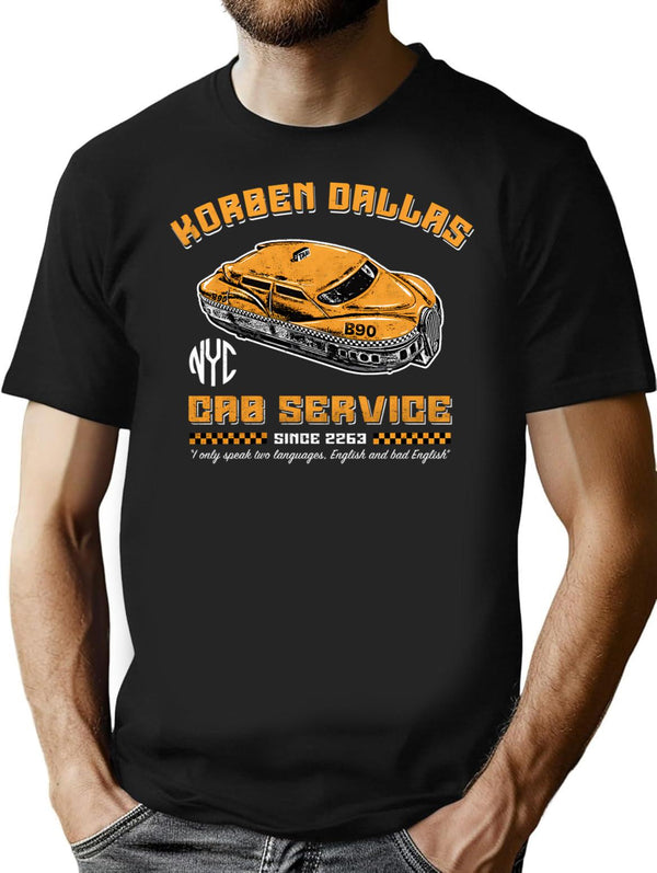 Korben Dallas Cab Service T-Shirt for Men & Women, T-Shirts Graphic Tee - Black