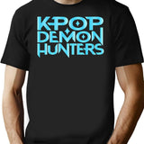 Kpop Demon Hunters Anime Movie T-Shirt for Men & Women, T-Shirts Graphic Tee - Black