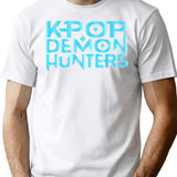 Kpop Demon Hunters Anime Movie T-Shirt for Men & Women, T-Shirts Graphic Tee - White