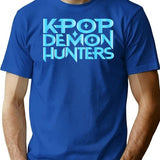 Kpop Demon Hunters Anime Movie T-Shirt for Men & Women, T-Shirts Graphic Tee - Blue