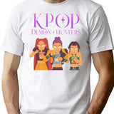 Kpop Demon Hunters Fanart T-Shirt for Men & Women, T-Shirts Graphic Tee - White