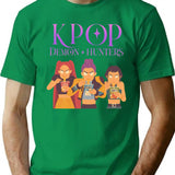 Kpop Demon Hunters Fanart T-Shirt for Men & Women, T-Shirts Graphic Tee - Green