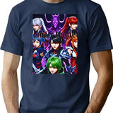 Kpop Demon Hunters Full Cast Fanart T-Shirt for Men & Women, T-Shirts Graphic Tee - Navy