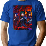 Kpop Demon Hunters Girls And Monster T-Shirt for Men & Women, T-Shirts Graphic Tee - Blue