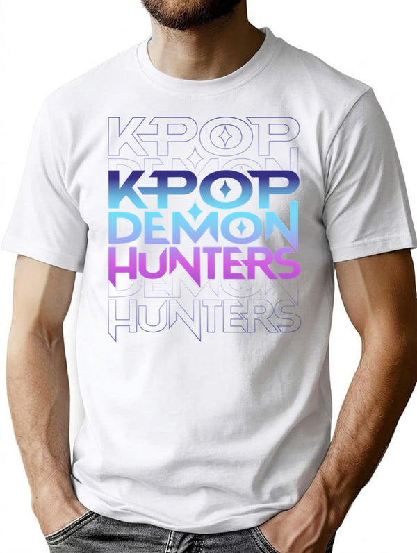 Kpop Demon Hunters Huntrix T-Shirt for Men & Women, T-Shirts Graphic Tee - White