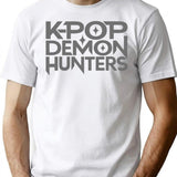 Kpop Demon Hunters Logo T-Shirt for Men & Women, T-Shirts Graphic Tee - White
