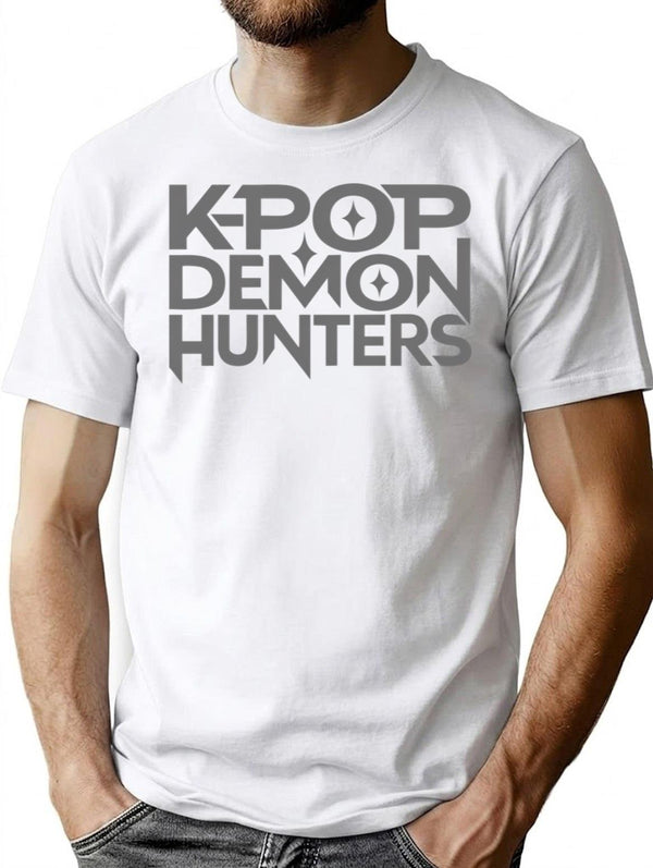 Kpop Demon Hunters Logo T-Shirt for Men & Women, T-Shirts Graphic Tee - White