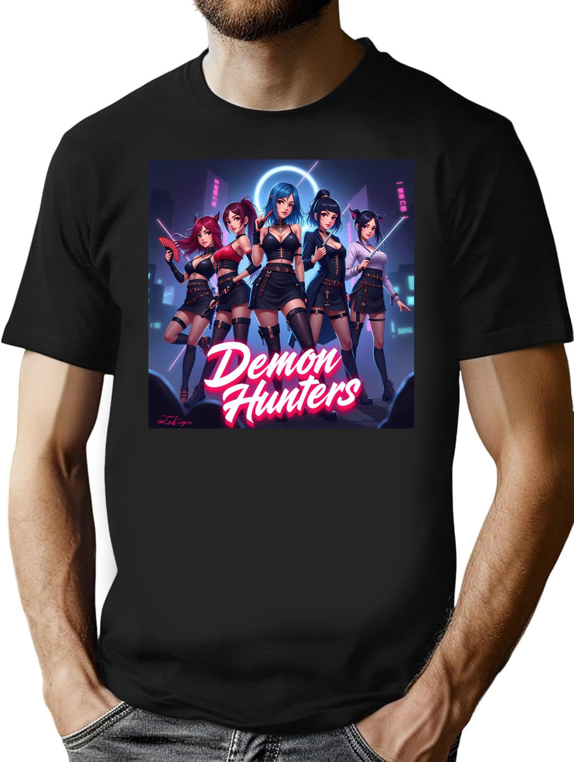 Kpop Demon Hunters Rumikpop Demon Huntersk-Pop Demon Hunters Supernatural (2) T-Shirt for Men & Women, T-Shirts Graphic Tee - Black