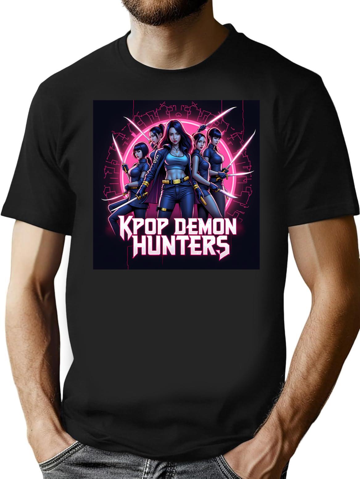Kpop Demon Hunters Rumikpop Demon Huntersk-Pop Demon Hunters Supernatural T-Shirt for Men & Women, T-Shirts Graphic Tee - Black