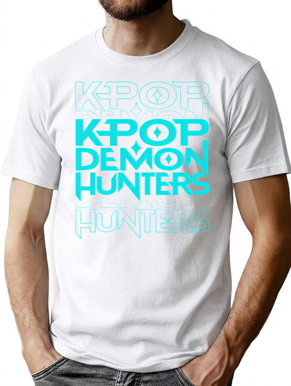 Kpop Demon Hunters Sticker (2) T-Shirt for Men & Women, T-Shirts Graphic Tee - White