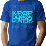 Kpop Demon Hunters Sticker (2) T-Shirt for Men & Women, T-Shirts Graphic Tee - Blue