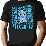 Kpop Demon Hunters Tiger Demon Hunter Tiger Kpop Huntrix Jinu Manga Saja Girls Fan T-Shirt for Men & Women, T-Shirts Graphic Tee - Black
