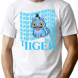 Kpop Demon Hunters Tiger Demon Hunter Tiger Kpop Huntrix Jinu Manga Saja Girls Fan T-Shirt for Men & Women, T-Shirts Graphic Tee - White