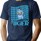 Kpop Demon Hunters Tiger Demon Hunter Tiger Kpop Huntrix Jinu Manga Saja Girls Fan T-Shirt for Men & Women, T-Shirts Graphic Tee - Navy