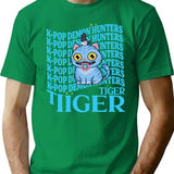 Kpop Demon Hunters Tiger Demon Hunter Tiger Kpop Huntrix Jinu Manga Saja Girls Fan T-Shirt for Men & Women, T-Shirts Graphic Tee - Green