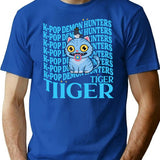 Kpop Demon Hunters Tiger Demon Hunter Tiger Kpop Huntrix Jinu Manga Saja Girls Fan T-Shirt for Men & Women, T-Shirts Graphic Tee - Blue