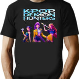 Kpop Demon Hunters (10) T-Shirt for Men & Women, T-Shirts Graphic Tee - Black