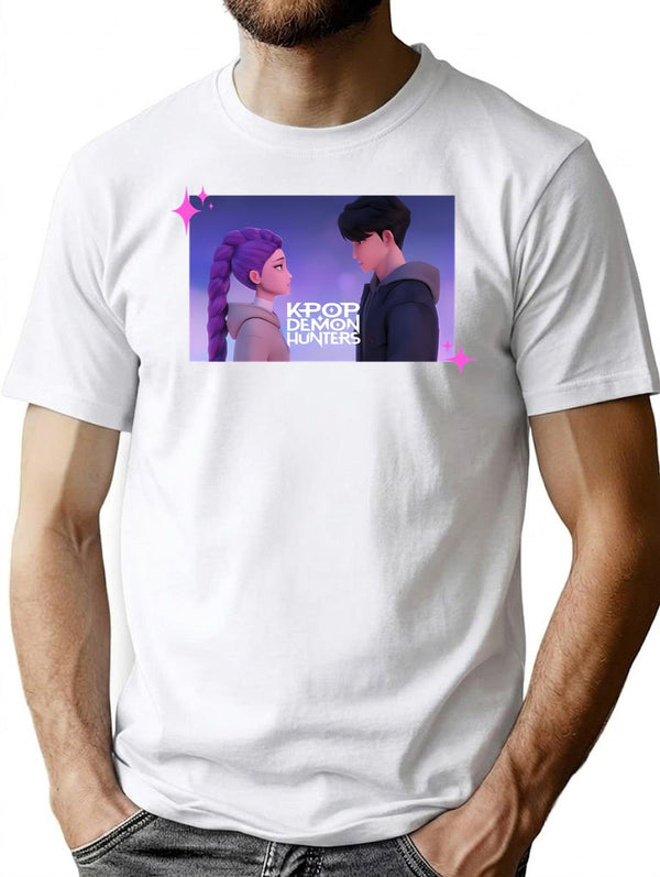 Kpop Demon Hunters (11) T-Shirt for Men & Women, T-Shirts Graphic Tee - White