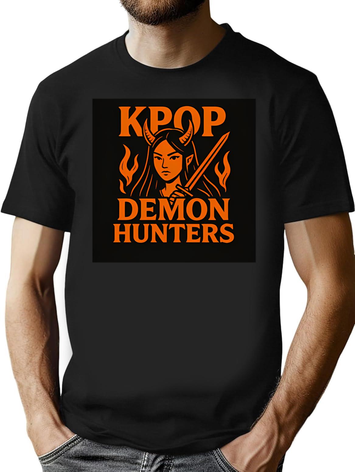 Kpop Demon Hunters (13) T-Shirt for Men & Women, T-Shirts Graphic Tee - Black