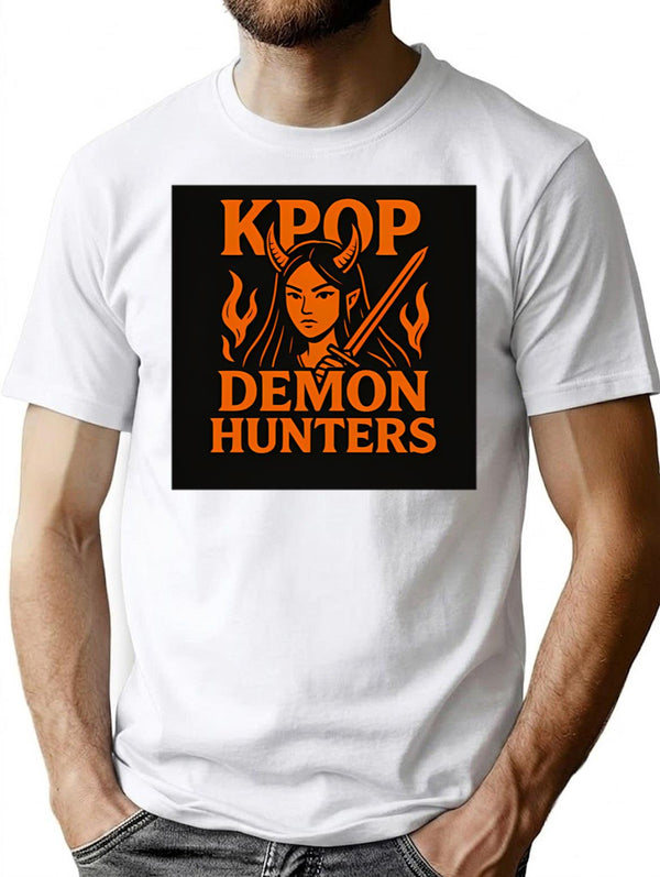 Kpop Demon Hunters (13) T-Shirt for Men & Women, T-Shirts Graphic Tee - White